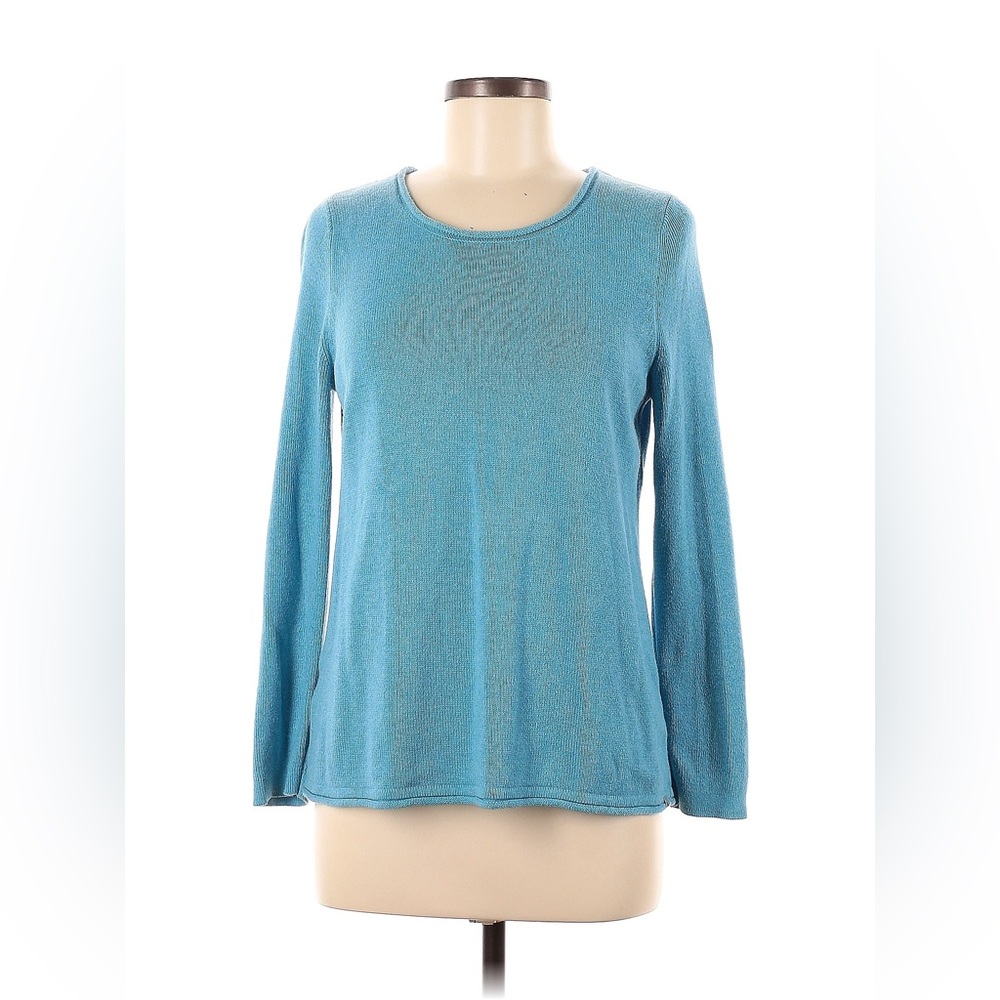 Eddie Bauer Turquoise/Blue Long Sleeve Knit Top